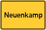Place name sign Neuenkamp