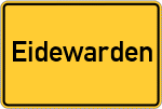 Place name sign Eidewarden