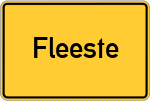 Place name sign Fleeste