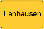 Place name sign Lanhausen