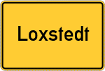 Place name sign Loxstedt