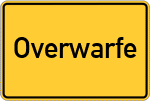 Place name sign Overwarfe
