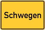 Place name sign Schwegen