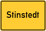 Place name sign Stinstedt, Kreis Wesermünde
