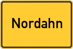Place name sign Nordahn