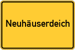 Place name sign Neuhäuserdeich, Oste