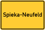 Place name sign Spieka-Neufeld, Kreis Wesermünde