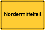 Place name sign Nordermittelteil