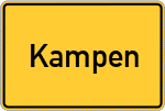 Place name sign Kampen, Niederelbe