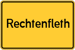 Place name sign Rechtenfleth