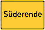 Place name sign Süderende, Niederelbe