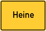 Place name sign Heine
