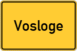Place name sign Vosloge