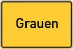 Place name sign Grauen, Nordheide