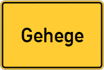 Place name sign Gehege, Nordheide