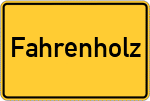 Place name sign Fahrenholz