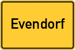 Place name sign Evendorf