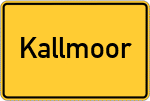 Place name sign Kallmoor, Nordheide