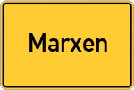 Place name sign Marxen