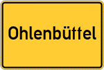 Place name sign Ohlenbüttel