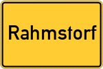 Place name sign Rahmstorf