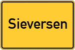 Place name sign Sieversen