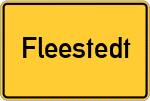 Place name sign Fleestedt