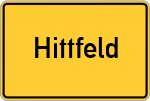 Place name sign Hittfeld