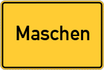 Place name sign Maschen