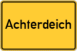 Place name sign Achterdeich, Buchwedel