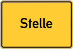 Place name sign Stelle