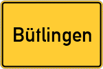Place name sign Bütlingen