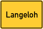 Place name sign Langeloh