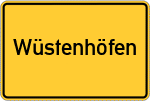Place name sign Wüstenhöfen, Nordheide