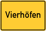 Place name sign Vierhöfen