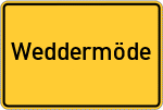 Place name sign Weddermöde