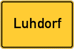 Place name sign Luhdorf
