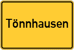 Place name sign Tönnhausen