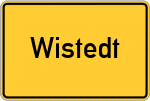 Place name sign Wistedt