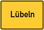 Place name sign Lübeln