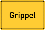 Place name sign Grippel, Kreis Lüchow-Dannenberg