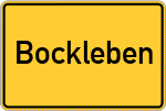 Place name sign Bockleben