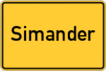Place name sign Simander