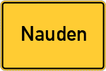 Place name sign Nauden, Kreis Lüchow-Dannenberg