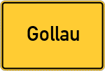 Place name sign Gollau