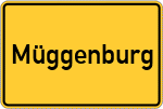 Place name sign Müggenburg, Kreis Lüchow-Dannenberg