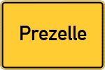 Place name sign Prezelle