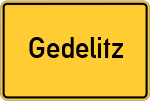 Place name sign Gedelitz