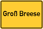Place name sign Groß Breese
