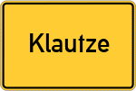 Place name sign Klautze